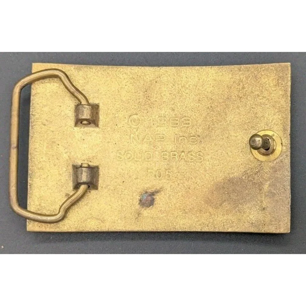 Vintage HONDA Cycles Solid Brass NAP Inc. Belt Buckle 1983 - READ!